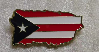 Puerto Rico Map Lapel Pin
