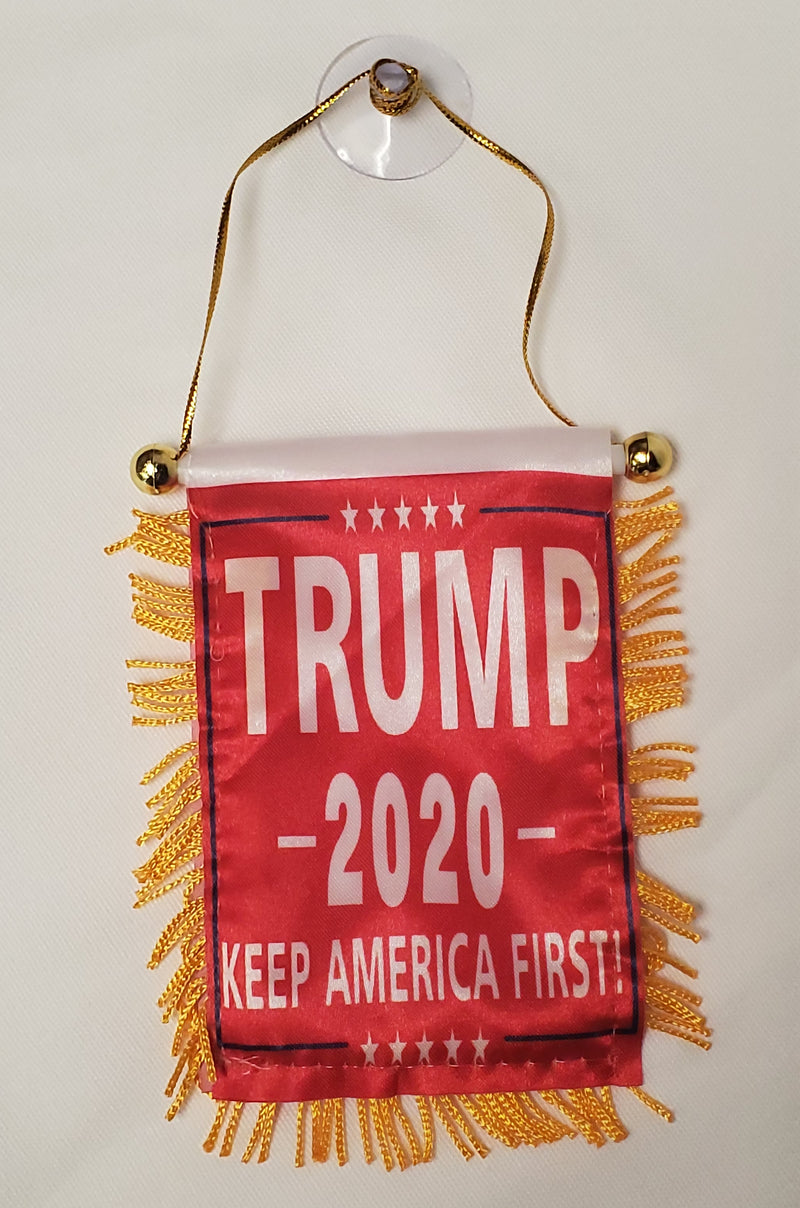 Trump 2020 Keep America First Red Flag Mini Banner