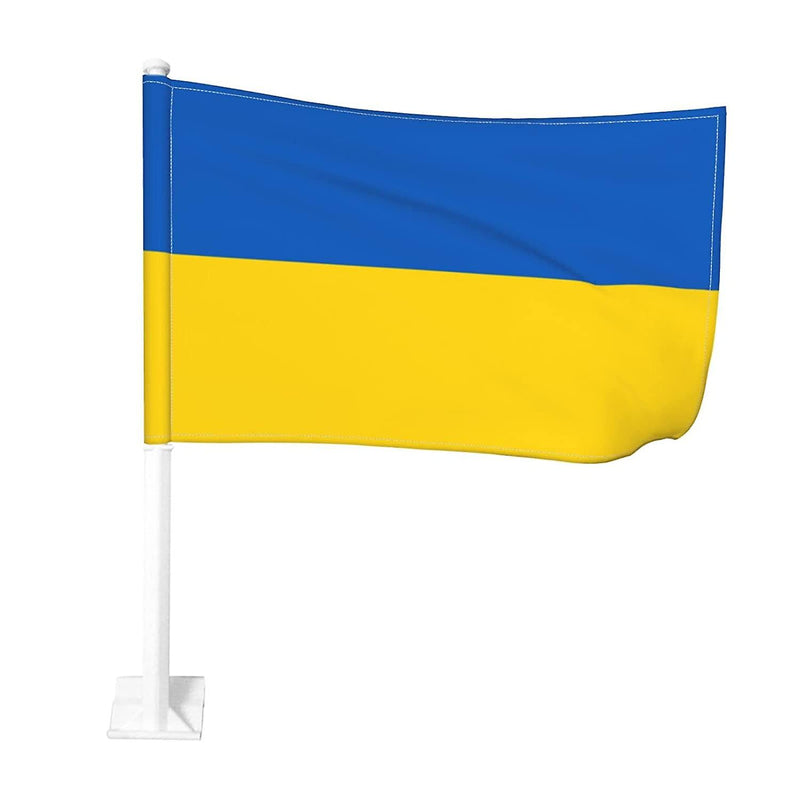 Ukraine 12"x18" Car Flag ROUGH TEX® Knit Double Sided