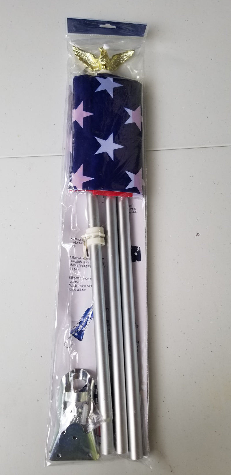 American flagpole kit 6' Aluminum USA 3x5 flag