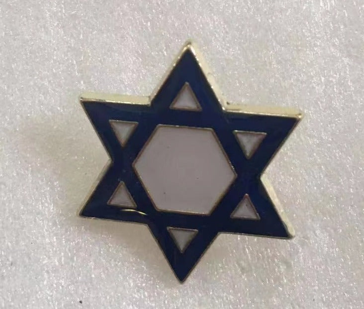 Israeli Star of David Lapel Pin Jewish Magen Israel Israel Pins