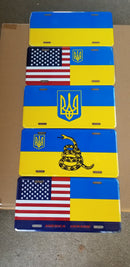 Ukraine American license plates Ukrainian USA aluminum embossed Automobile Car Tags Collections 12 Pack