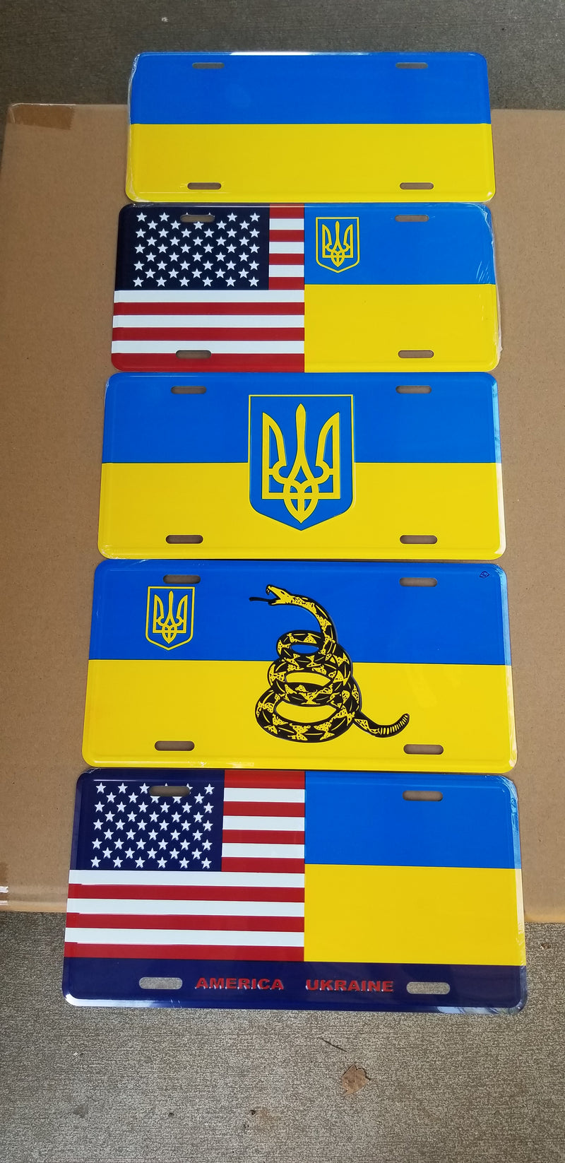 Ukraine American license plates Ukrainian USA aluminum embossed