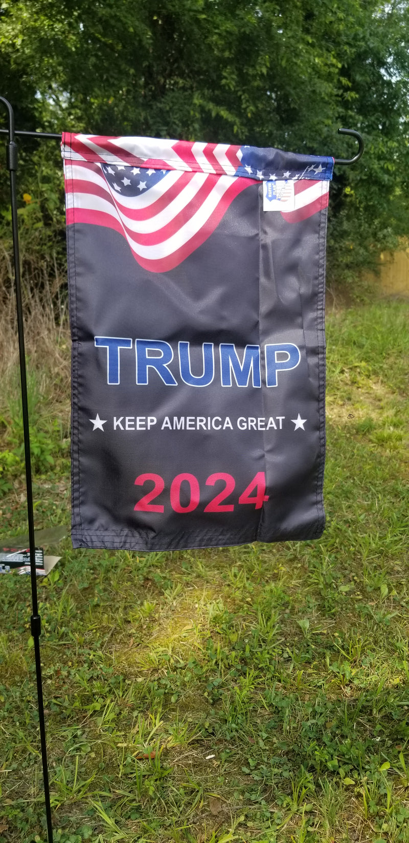 TRUMP 2024 USA Keep America Great American Blackout Garden flag 12x18 Inches Double Sided