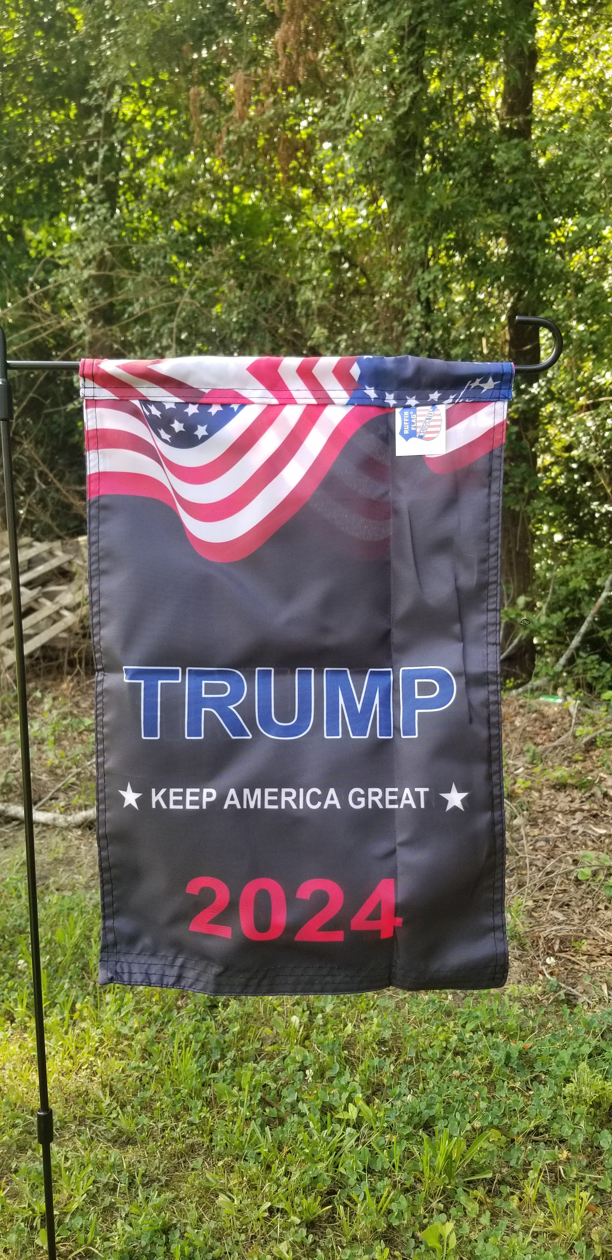 TRUMP 2024 USA Keep America Great American Blackout Garden flag 12x18
