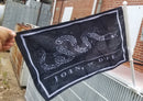Join Or Die Black Car Flag Rough Tex® Knit Nylon 12"x18" USA