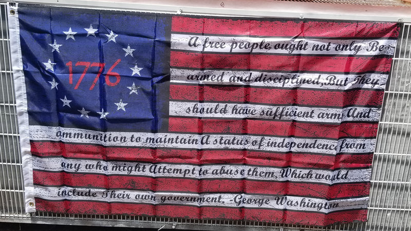 George Washington 1776 Quote Betsy Ross 150D Nylon 3x5 Feet Flag