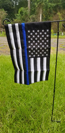 US Police Memorial 12"x18" Embroidered Flag ROUGH TEX® 300D Oxford Nylon Garden Flag