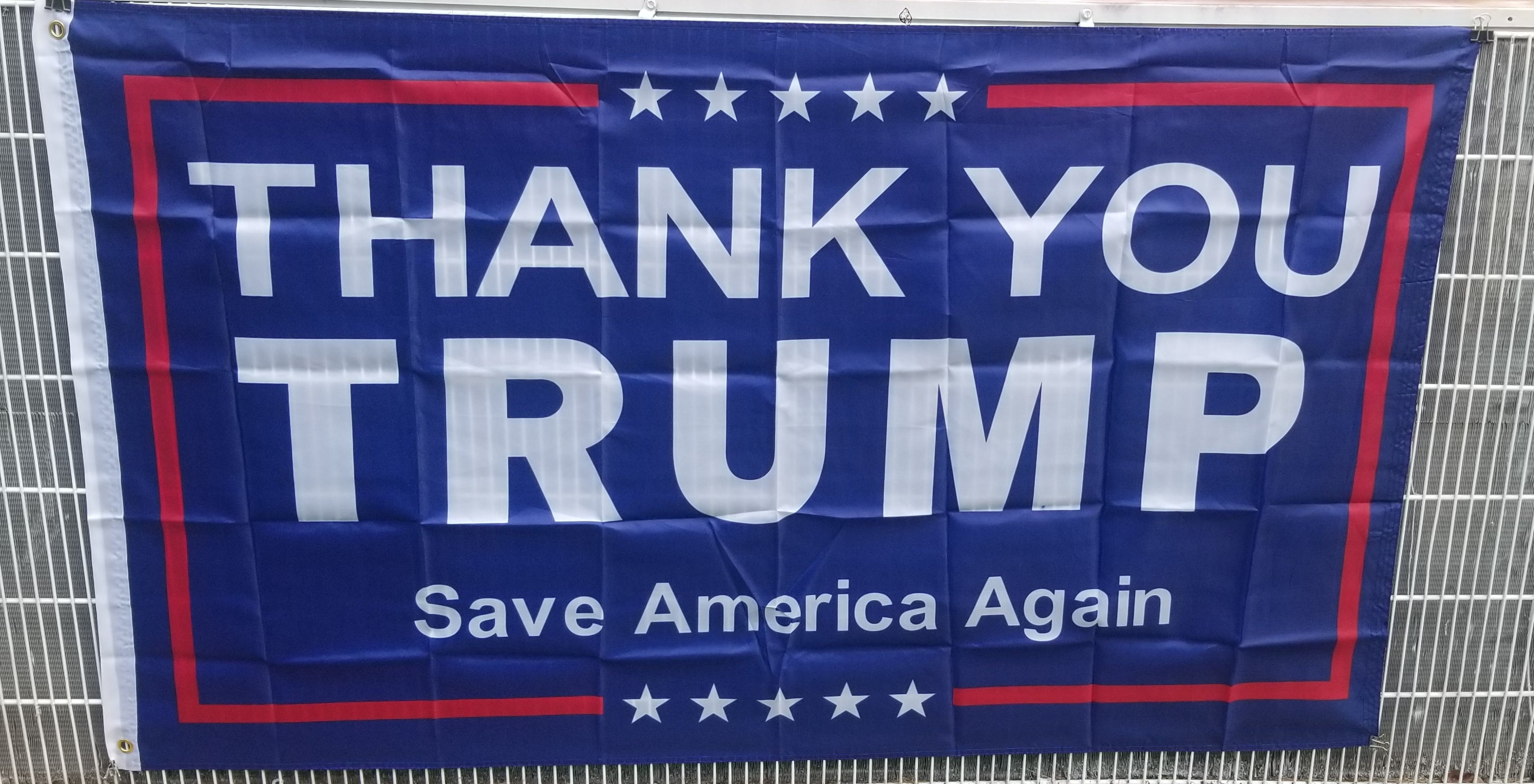 Thank You Trump Save America Again 3'X5' Flag ROUGH TEX® 150D Nylon