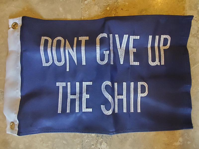 Commodore Perry Flag 1776 Boat Size Banner 12''X18'' Rough Tex® 300D Brass Grommets