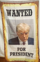 Wanted for President Trump Mug Shot 2024 USA 3'X5' Flag ROUGH TEX® 100D