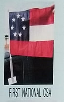 Stars & Bars First National double sided knit nylon Car Flag 1st