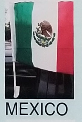 Mexico double sided knit nylon Car Flag 1st