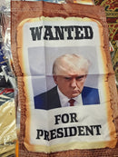 Wanted For President Trump Official Mugshot 12"x18" 100D ROUGH TEX® Double Sided Garden Flag Mug Shot Official