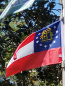Georgia Official State Flag 2x3 Feet Nylon