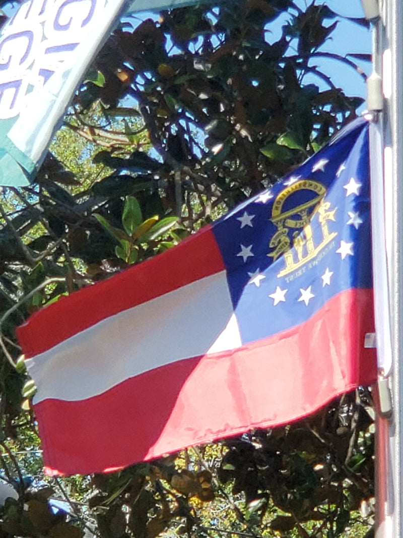 Georgia Official State Flag 12"x18"Inches Nylon