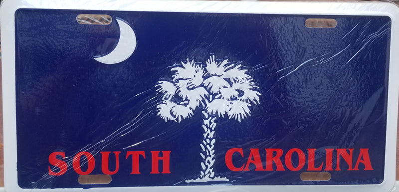 South Carolina Original State Flag License Plate Blue