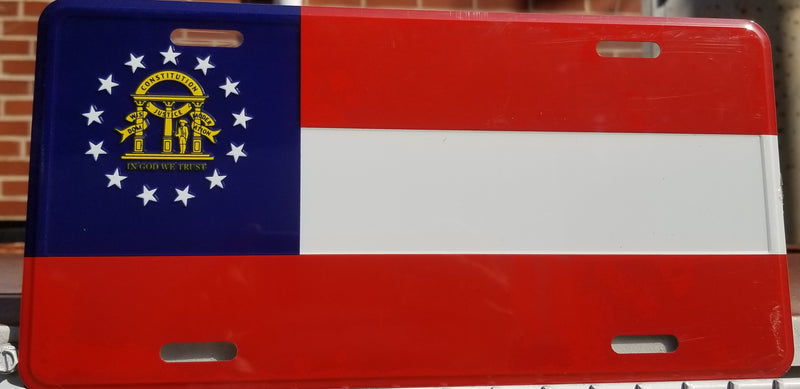 Georgia License Plate 1776 State Flag