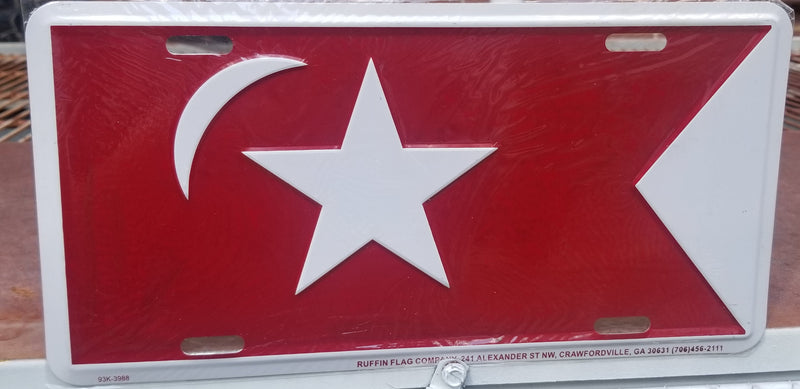 South Carolina Original Secession State Flag License Plate Red