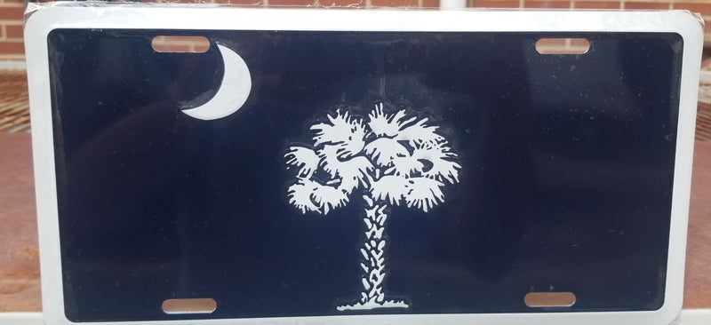 South Carolina Original SC State Flag License Plate Royal Blue