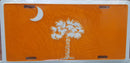 Clemson Orange Flag License Plate Orange