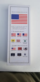 USA History Desk Set 6 Flags 4"×6" Wooden Base & 3x5 Feet American Flag
