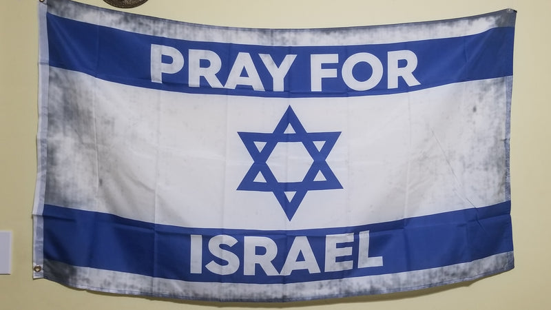Pray for Israel 3'X5' Flag ROUGH TEX® 100D Israeli American Religious Official Support Banner Brass Grommets
