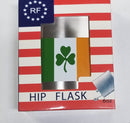 Irish Shamrock Ireland Flag Flask Stainless Steel Six Ounce Color Gift Boxed