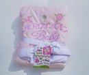 Carolina Baby South Carolina Flag Deluxe Plush Baby Girls Pink Embroidered Blankets