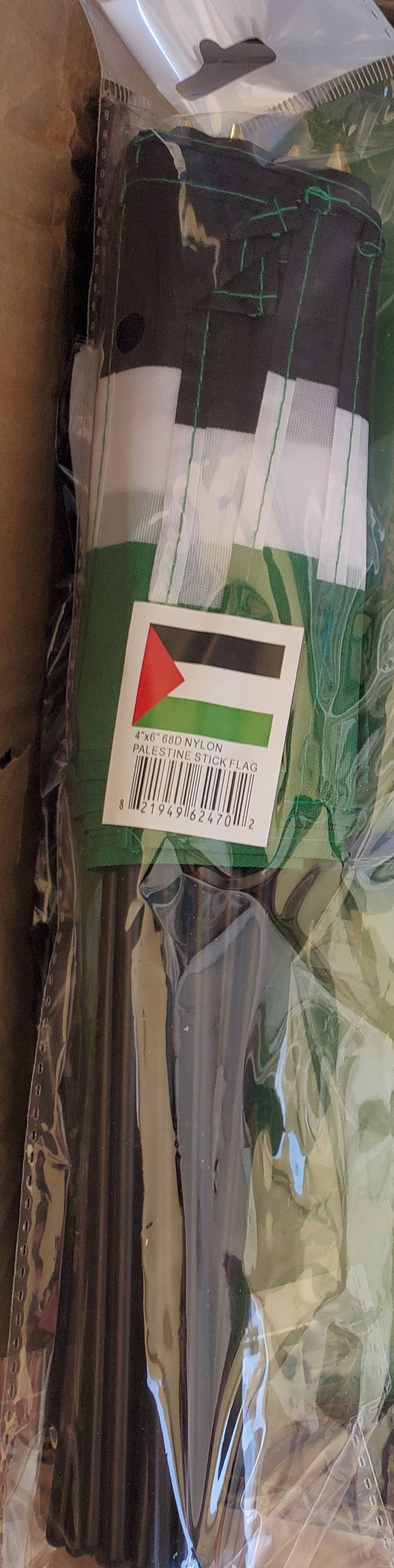 Palestine 4"x6" Inches 68D Nylon Sewn Edge Desk Stick Palestinian flags National Flag