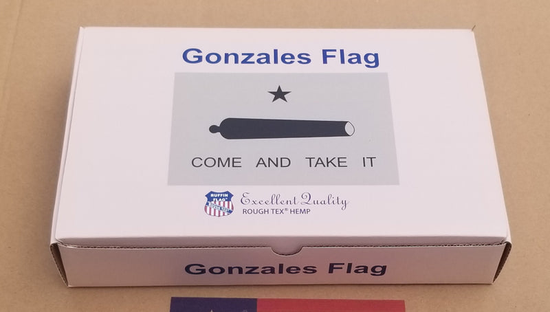 Texas Gonzales Come & Take It 3'x5' Flag Americana Gift Boxed USA States Hemp Collection 100% Embroidered American