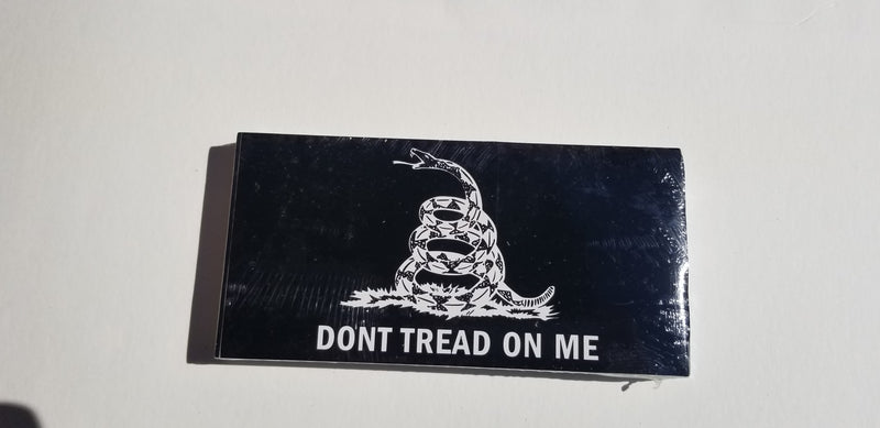 Blackout Don't Tread On Me Gadsden Made in USA 3.75"x7.5" American Bumper Sticker