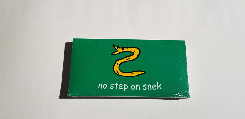 No Step on Snek Green Gadsden Made in USA 3.75"x7.5" American Bumper Stickers