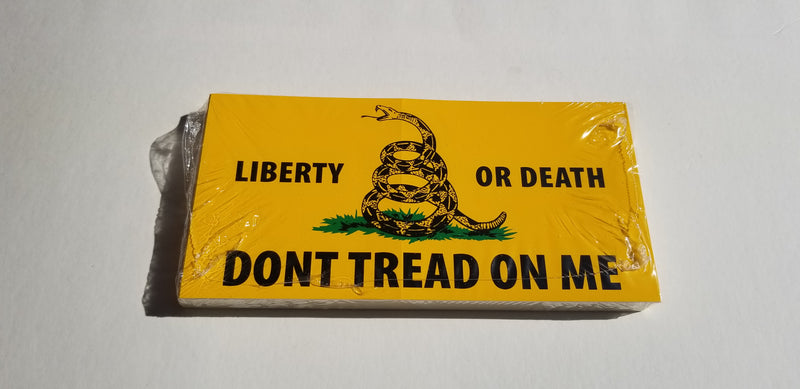 Liberty or Death My Rights Don't Tread On Me Gadsden Made in USA 3.75"x7.5" American Bumper Sticker