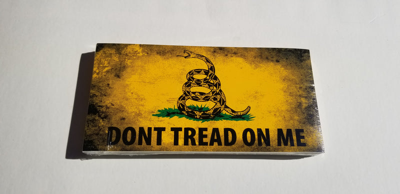 Vintage Gadsden Don't Tread on Me Made in USA 3.75"x7.5" American Bumper Sticker