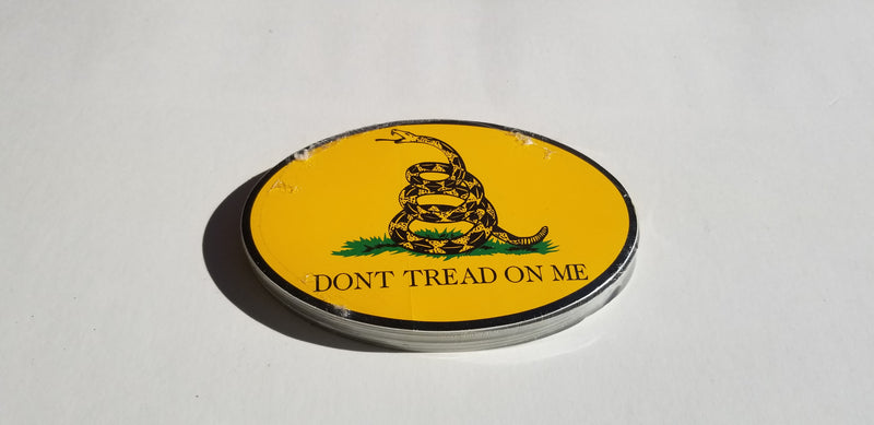 Gadsden Oval Bumper Sticker Don't Tread on Me Made in USA