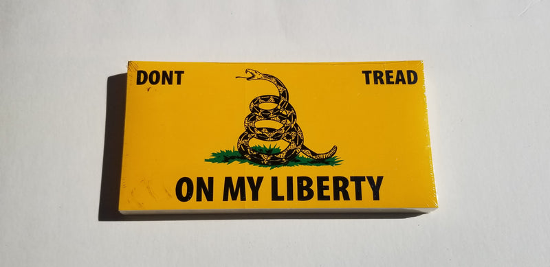 My Liberty Black Don't Tread On Me Gadsden Blackout Made in USA 3.75"x7.5" American Bumper Sticker