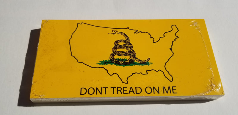 U.S.A. Map Don't Tread On Me Gadsden Made in USA 3.75"x7.5" American Bumper Stickers