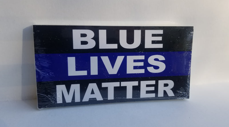 Blue Lives Matter Blue Line Bumper Sticker