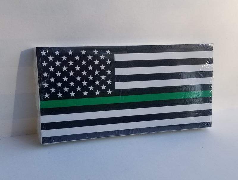 USA Green Line US Military Memorial Bumper Sticker