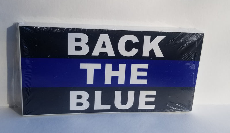 Back The Blue Blue Line Bumper Sticker