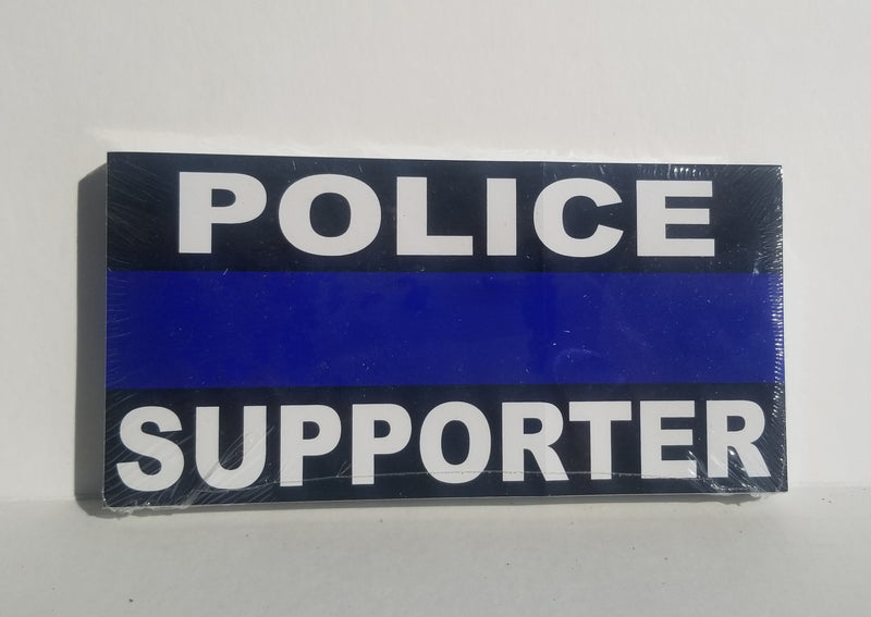 Police Supporter Blue Line Bumper Sticker