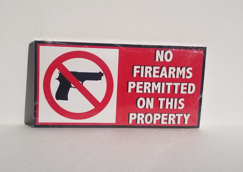 No Firearms Permitted On This Property Bumper Sticker