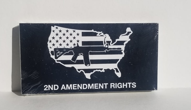 2nd Amendment Rights M4 USA Blackout Bumper Sticker