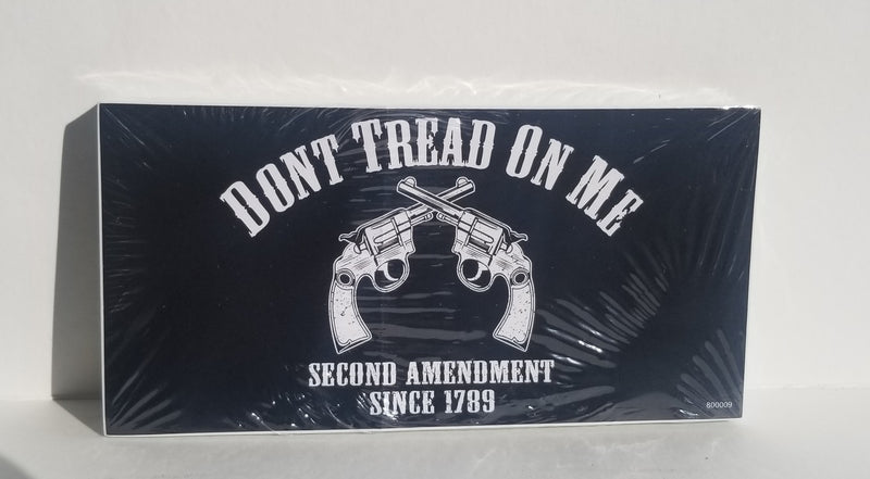 Don't Tread On Me Second Amendment Since 1789 Crossed Revolvers Bumper Sticker