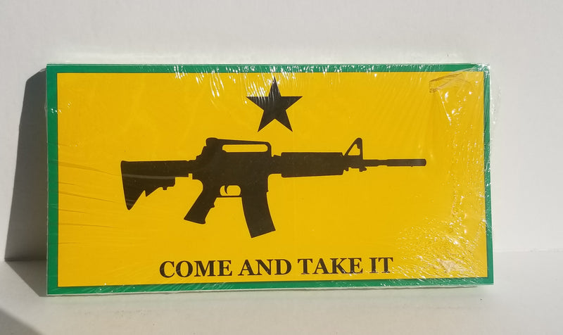 Come And Take It Gonzales M4 Yellow Bumper Sticker