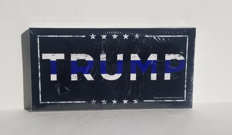 Trump Blue Line 5 Stars Bumper Sticker