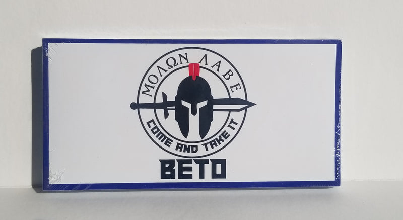 Molon Labe Come And Take It Beto Bumper Sticker