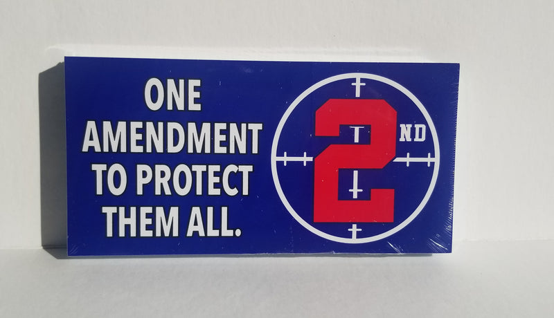 One Amendment To Protect Them All Blue Bumper Sticker