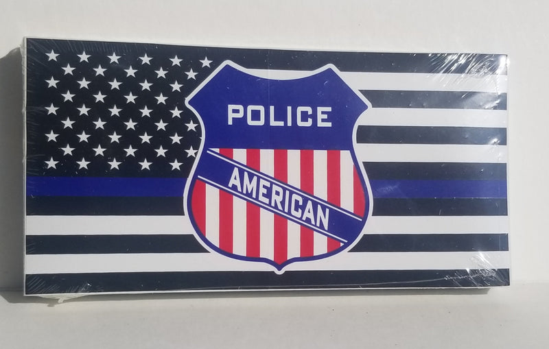 US Police Memorial American Police Badge Bumper Sticker